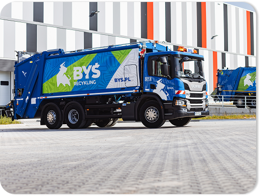 Flota samochodów firmy BYS