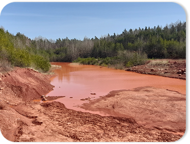 Zalany teren kopalni